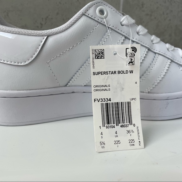 SOLD Adidas Women's Superstar Bold Sneaker Size 5.5 - Picture 15 of 15